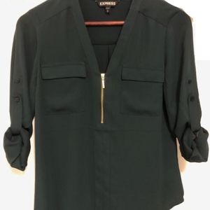 *SOLD* Express Zip Front Blouse
